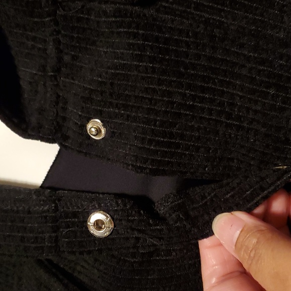 Shein Women's Corduroy Button Down Black Jacket - Size 6 Medium - Picture 4 of 10